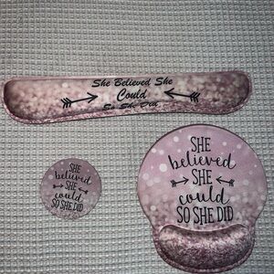 Inspirational Pink Desk Set